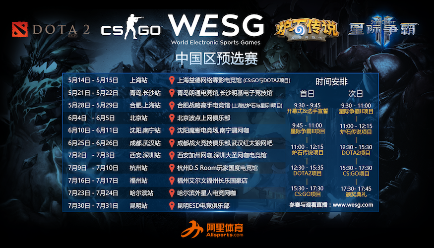 WESG杭州赛区本周末开战：F91、JBR登场