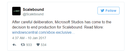 微软独占作品《龙鳞化身》开发终止 官方确认