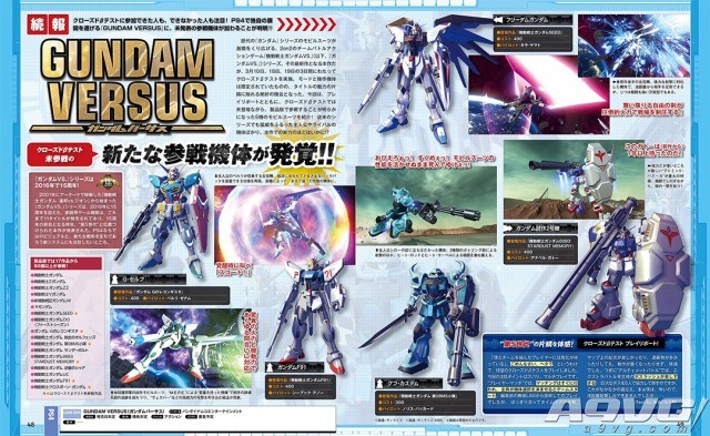 《高达VERSUS》新参战机体公布 发售日近期公布