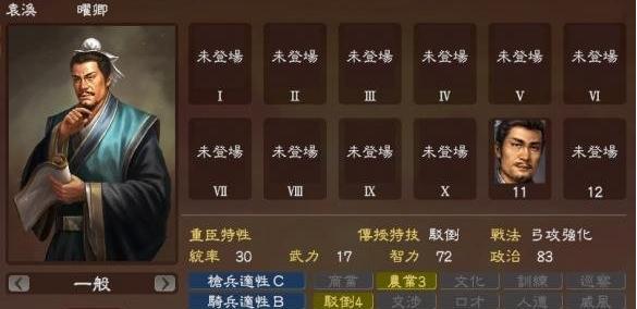 三国志13袁涣怎么样三国志13袁涣解析