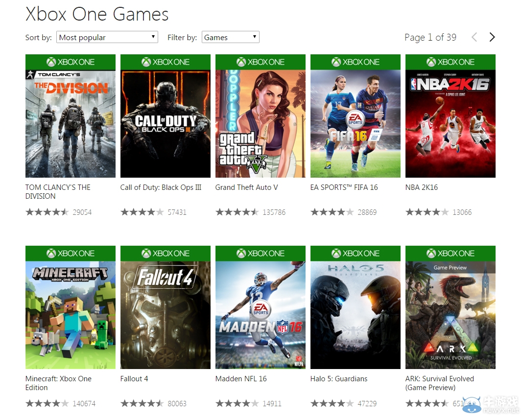 《全境封锁》击败众大作 成Xbox One平台最受欢迎游戏