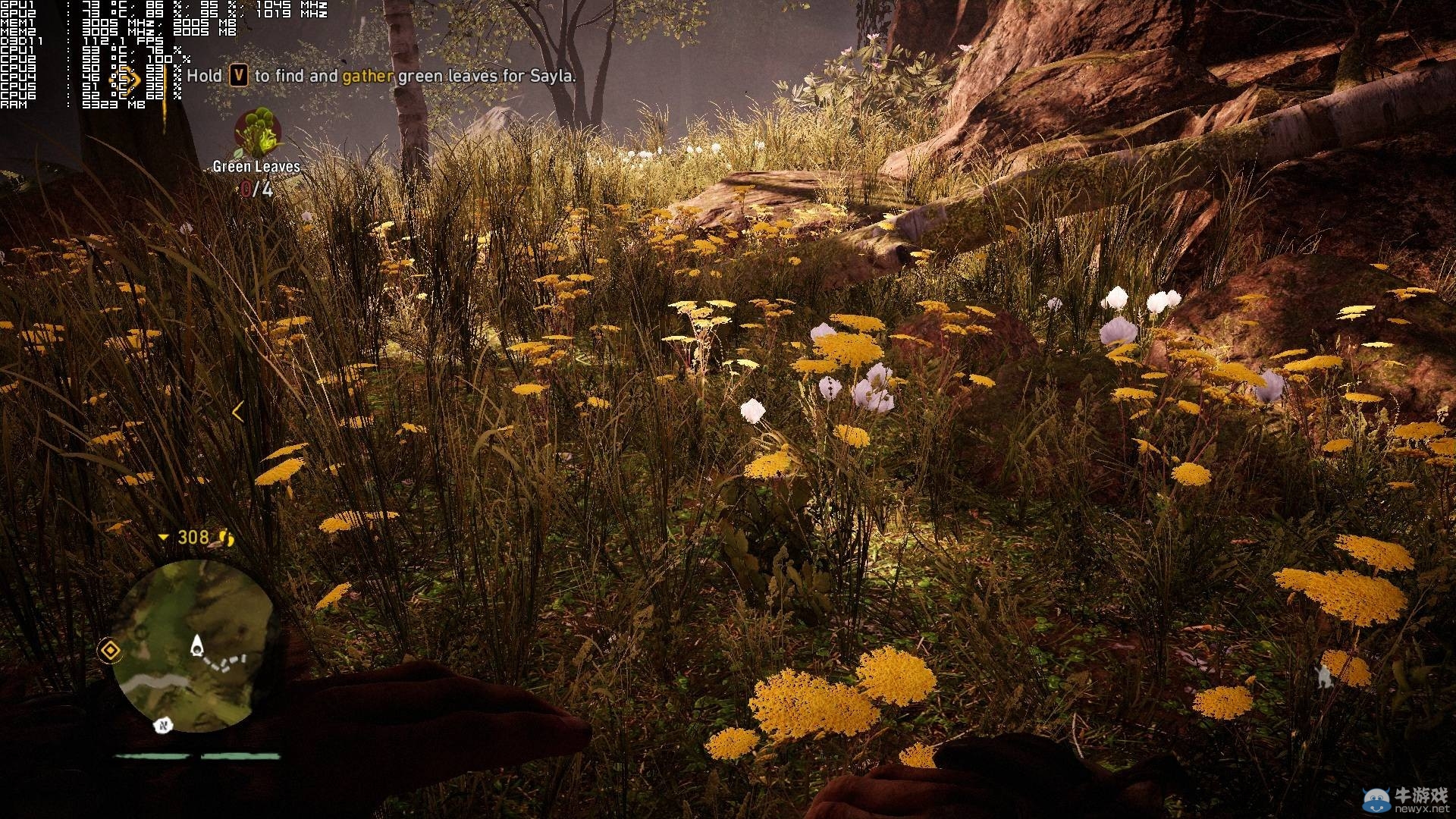 《孤岛惊魂：原始杀戮》PC版高低画质对比 低效草木枯黄