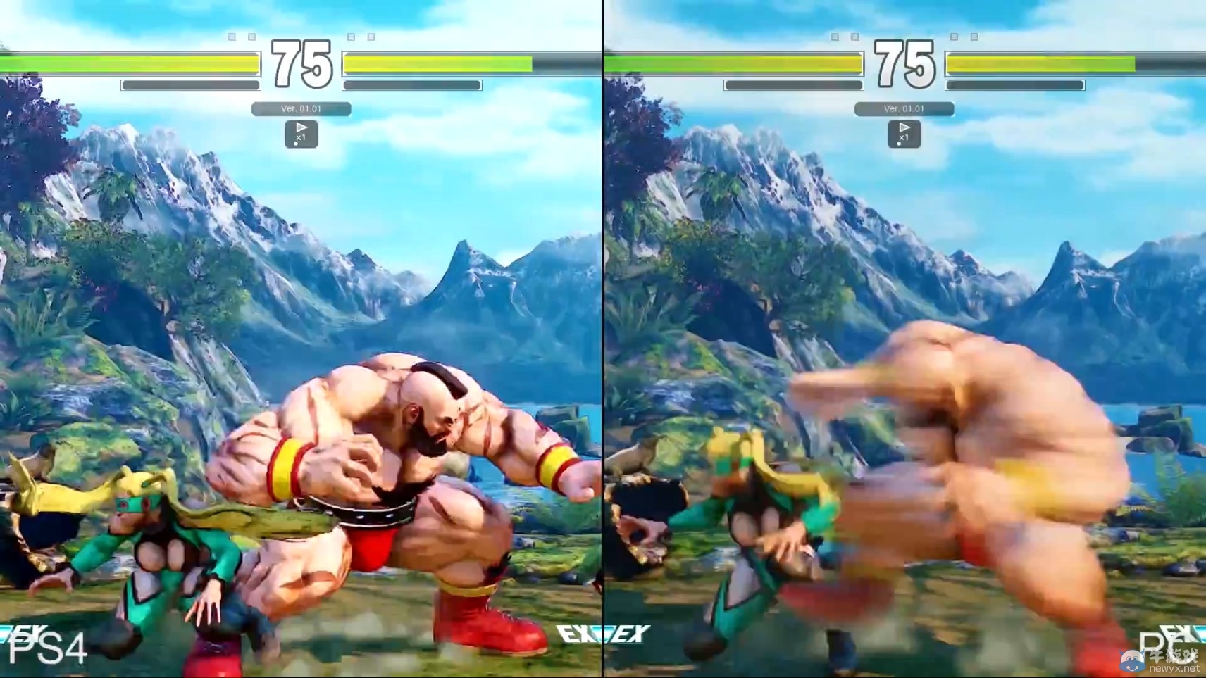 《街头霸王5》PC版及PS4版画质对比 动态模糊差异明显