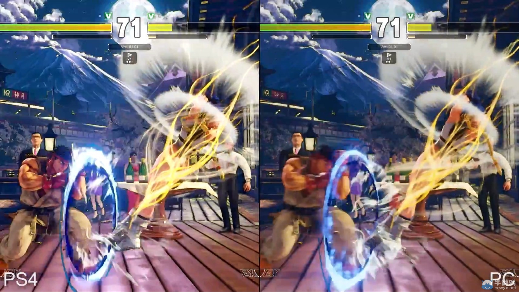 《街头霸王5》PC版及PS4版画质对比 动态模糊差异明显