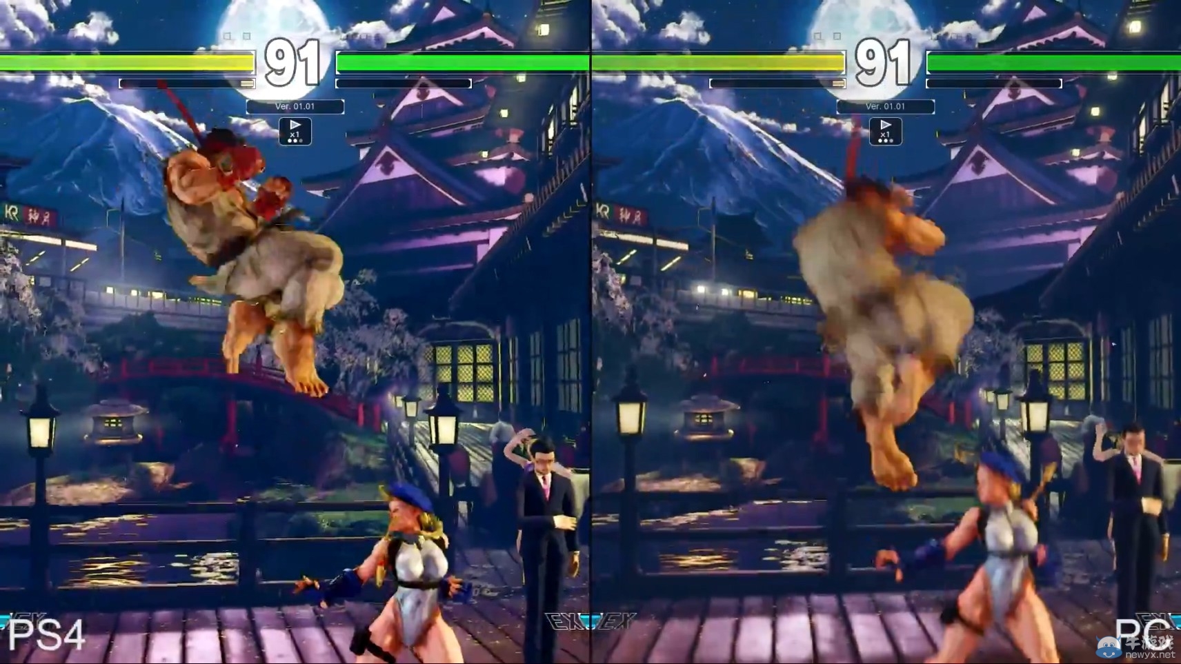 《街头霸王5》PC版及PS4版画质对比 动态模糊差异明显