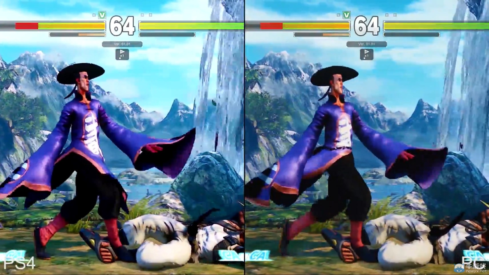 《街头霸王5》PC版及PS4版画质对比 动态模糊差异明显