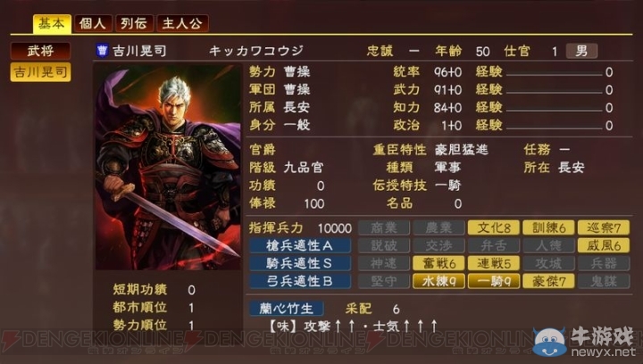 《三国志13》原创武将参战 二次元诸葛亮降临